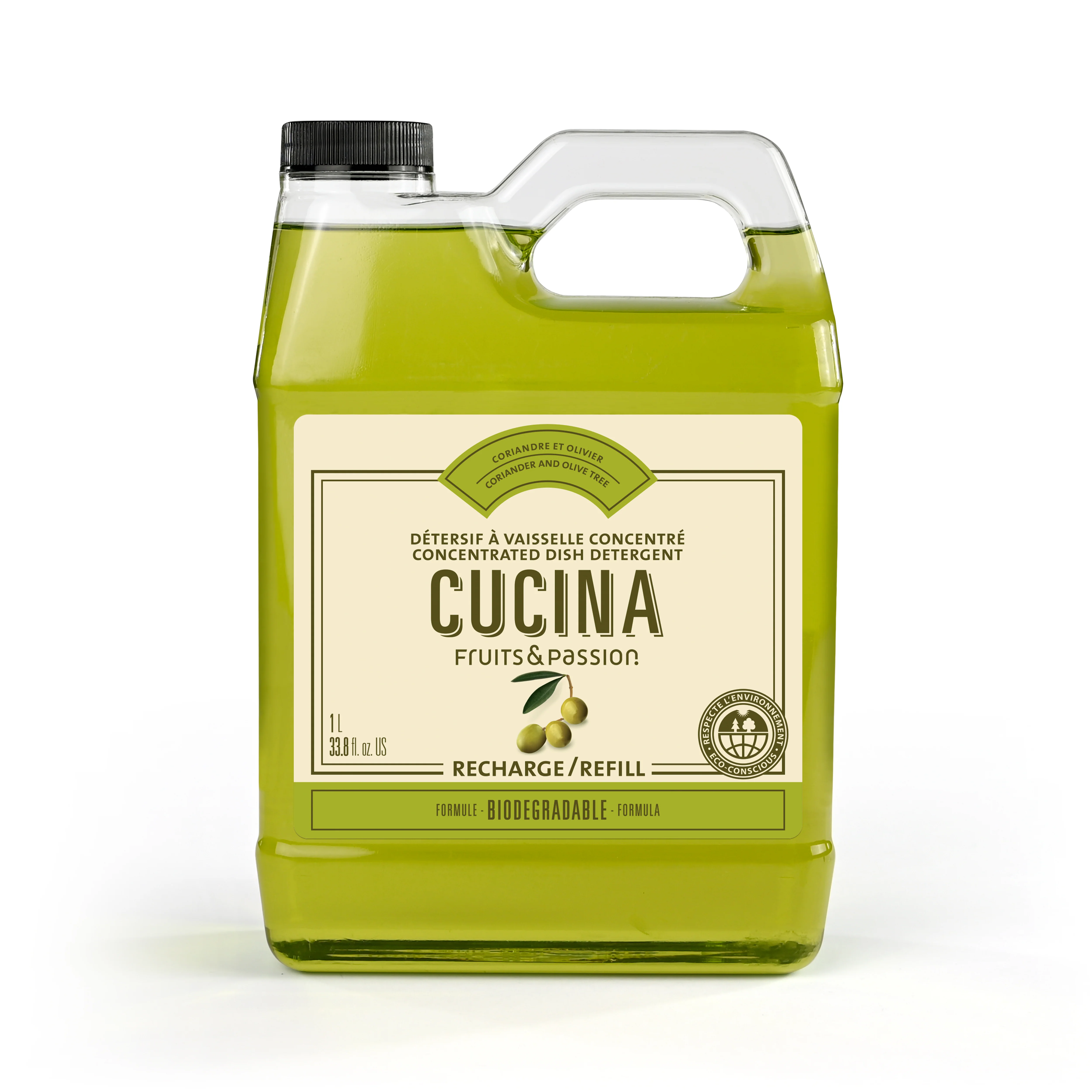 Concentrated Dish Detergent | Coriander and Olive Tree | 1L Refill