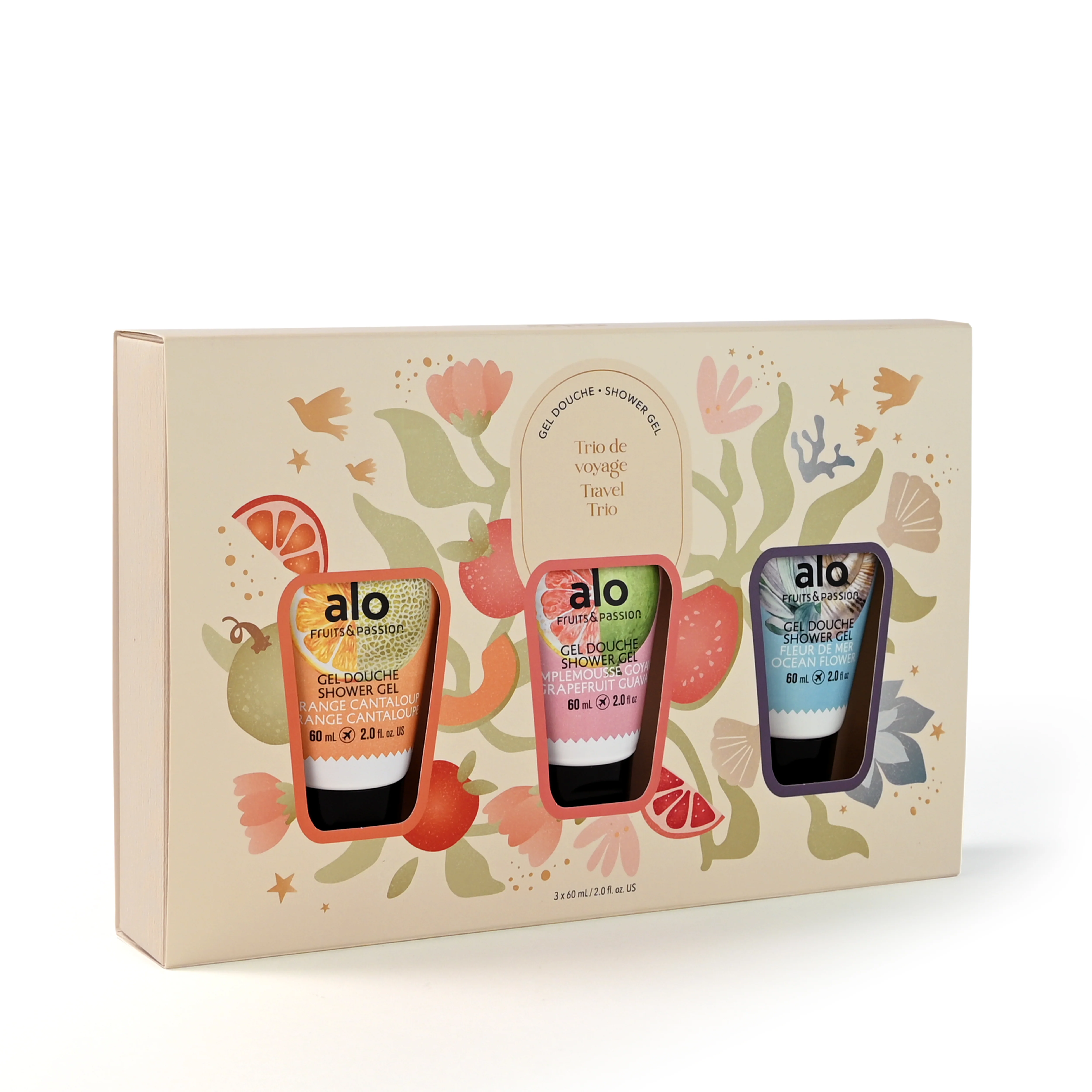 Shower gel travel trio